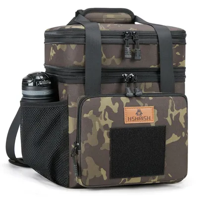 Produktbild von Isolierte Lunchtasche 22L Schwarz Camo wasserdicht auslaufsicher für Herren Arbeit Picknick