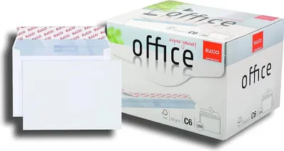 Produktbild von Elco Office C6 - C6 (114 x 162 mm) - Weiß - 80 g/m² - 114 mm - 162 mm - 200 Stück(e)