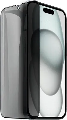 Obrázek produktu pro Ochranné sklo s černým rámečkem pro iPhone 15