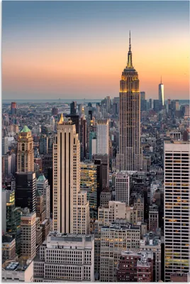 Produktbild von MuchoWow® Poster New York - Sonne - Skyline 120x180 cm - Kunstposter