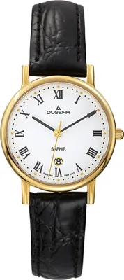 Produktbild von Dugena Damen-Armbanduhr 4460366 Zenit, Quarz, Edelstahl, Lederarmband, 3 bar