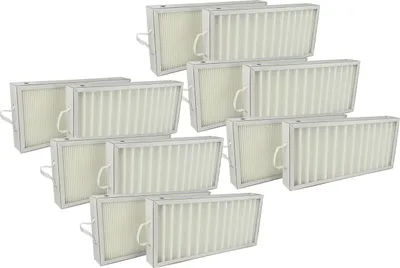Produktbild von vhbw Filterset kompatibel mit Pluggit Avent P300N, AP300, P300 Lüftungsgerät - Luftfilter G4 / F7 (12 Stück), 35 x 16 x 4,5 cm, Weiß