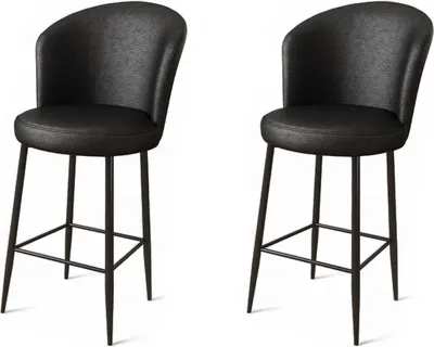 Produktbild von Skye Decor, Uras - Black, Barhocker-Set (2-teilig), 100 % METALL, Schwarz, 46 x 40 x 107 cm