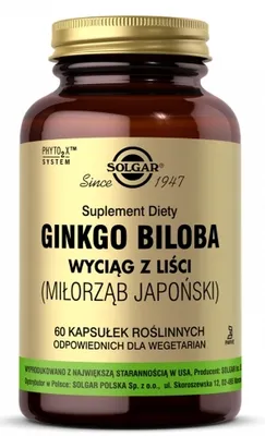 Productafbeelding van Ginkgo Biloba bladextract, 60 capsules, Solgar