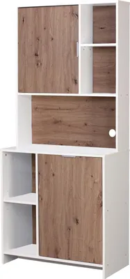 Produktbild von Küchenbuffet Malin mit Arbeitsfläche, 2 Türen, 4 Regalen, 80x180x39 cm (BxHxT)
