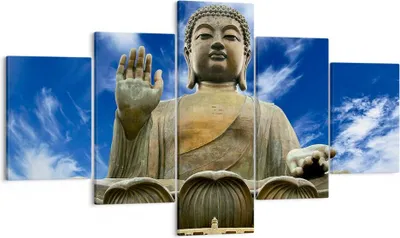 Produktbild von Bild auf Leinwand - Leinwandbild - Asien buddha kultur - 125x70cm - Wand Bild - Wanddeko - Leinwanddruck - Bilder - Kunstdruck - Wanddekoration - Leinwand bilder - Wandkunst - EA125x70-2114