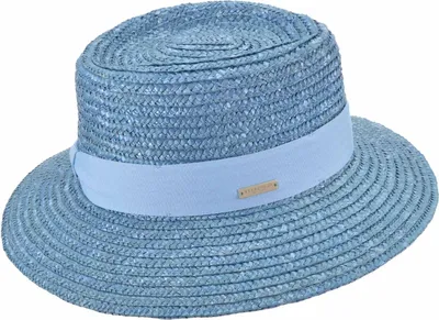 Seeberger Strohhut Fedora UV 80 in blau