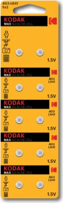 Produktbild von KODAK Max Alkaline AG3 / LR41 / 392 / 1,5V / BP10