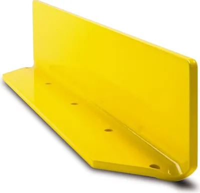 Produktbild von PROREGAL Anfahrschutz-Leitboard | HxBxT 15x80x10cm | Abgerundete Ecken & Gehrungsschnitt | Kunststoffbeschichteter Stahl 10mm | Gelb