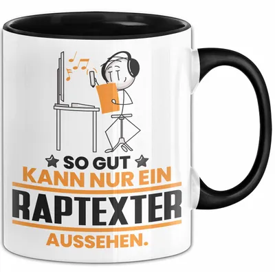 Produktbild von Raptexter Geschenk Tasse So Gut Kann Nur Ein Raptexter Aussehen Geschenkidee Kaffee-Becher (Schwarz)
