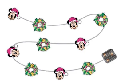 Immagine prodotto di Arditex WD14014 Ghirlanda di luci natalizie con 10 LED caldi - 165 cm. Disney-Minnie.