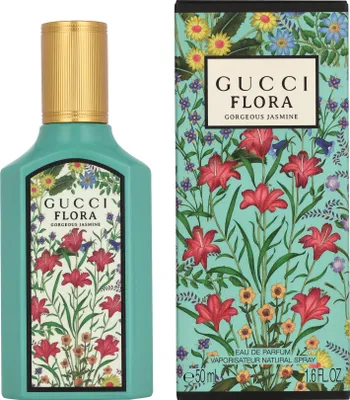 Produktbild von Gucci Flora Gorgeous Jasmine, Frauen, 50 ml, Mandarine, Jasmin, Magnolien, Sandelholz, Spray