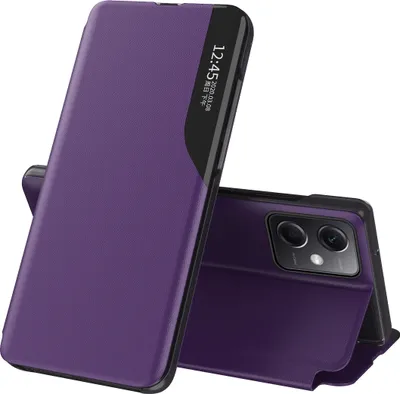 Obrázek produktu pro Flipové pouzdro pro Xiaomi Poco X5,Polyuretankůže pouzdro s okénkem a funkcí stojánku Fialová