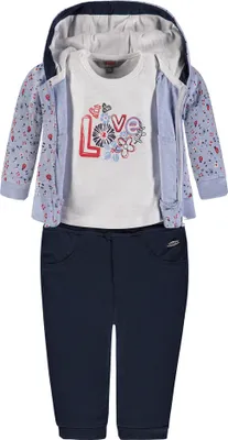 Produktbild von Kanz Set: Sweatjacke mit Kapuze + T-Shirt + Hose, Gr. 56