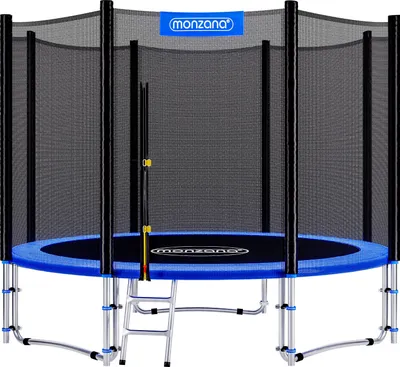 Produktbild von MONZANA® Trampolin Ø 244 cm Komplettset inkl. Sicherheitsnetz Leiter Randabdeckung & Zubehör Kindertrampolin Gartentrampolin
