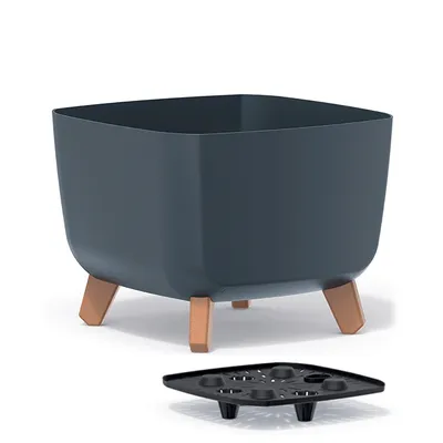 Obrázek produktu pro Prosperplast s.r.o. Květináč s nožičkami GRACIA SQUARE 29 cm, antracitová