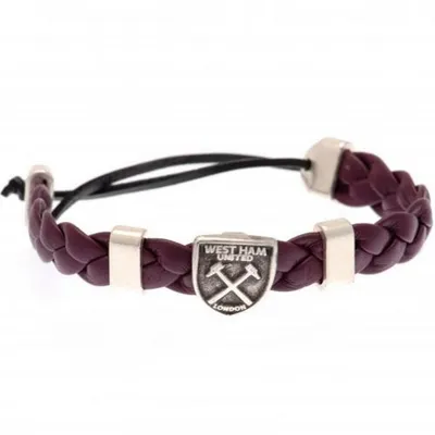 Image de West Ham United FC - Bracelet unie homme/femme - Métal,PolyuréthaneTA6325 (Taille unique) (Rouge vin)