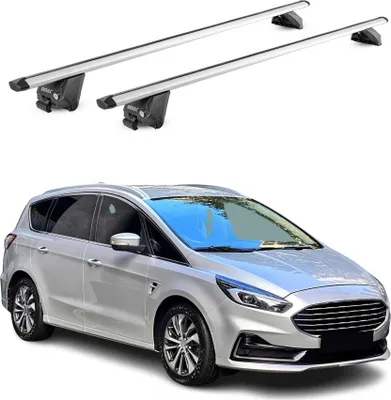 Image de Barres de toit transversales pour Ford S-Max 2015-2025 Alu Gris Argenté 2Pcs ABE