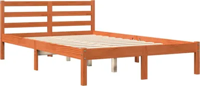Produktbild von Massivholzbett ohne Matratze Wachsbraun 150x200 cm Kiefernholz