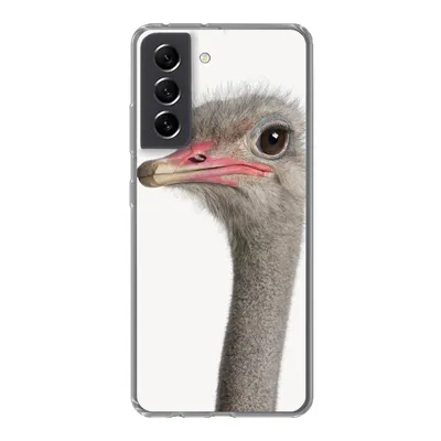 Produktbild von MuchoWow® Handyhülle Schutzhülle Hülle für Samsung Galaxy S21 FE Strauß - Tiere - Kinder - Jungen - Mädchen - Vogel Silikon Softcase Handy Hülle - Mobiltelefonhülle