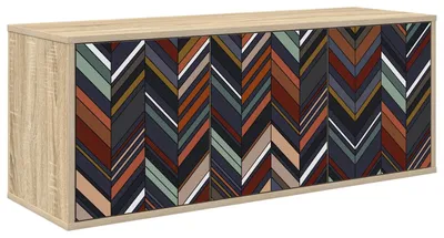 Obrázok produktu pre vidaXL Nástenná TV skrinka OMMEN, 102 x 33 x 40 cm, Imitácia dreva Sonoma