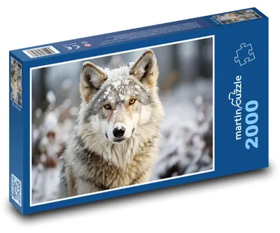 Produktbild von martinpuzzle - Puzzle 2000 Teile - Schneewolf