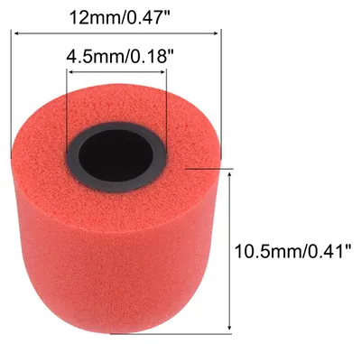 Image de Embouts en Mousse de Remplacement pour šŠcou-teurs, Taille Moyenne 4,7-5,5 mm, Rouge, Lot de 8