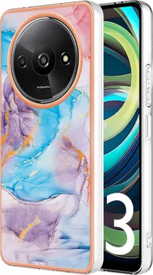 Produktbild von Hülle für Xiaomi Redmi A3 Muster TPU Silikon Stoßdämpfer Bumper Schutzhülle Blau
