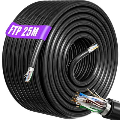 Imagen del producto de Cable de red Cat 10, 25 metros, con blindaje