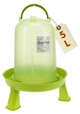 Produktbild von Hühnertränke mit Standfüßen 5 L Geflügeltränke Tränke Hühner Zubehör Wachtelstränke Automatische Wassertränke Hühner Wasserspender mit Füßen Kükentränke