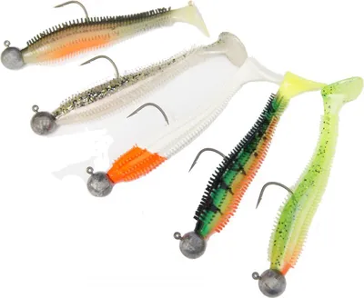 Produktbild von 4 Fox Rage Spikey Shads Loaded 6cm 1/0 5g , Farbe:Salt N Pepper