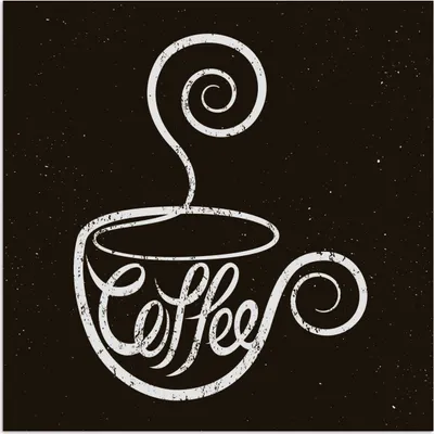 Produktbild von MuchoWow® Poster Kaffee - Zitate - Vintage - Kreidetafel - Sprüche 75x75 cm - Wand Dekoration