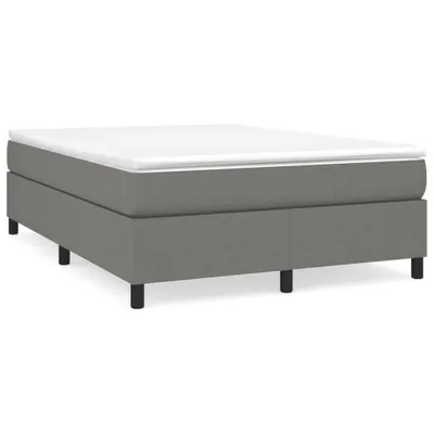 Productafbeelding van Boxspring met matras stof donkergrijs 140x200 cm