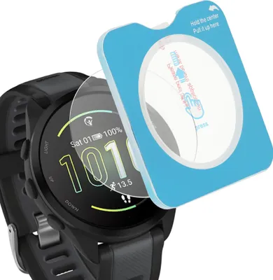 Produktbild von kwmobile 2x Schutzglas kompatibel mit Garmin Forerunner 165 / Forerunner 165 Music Folie - Hart Glas Schutzfolie für Smartwatch - Displayschutz für