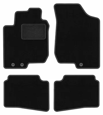Productafbeelding van Velours automatten voor Hyundai i30 I 2007-2012 (hatchback/stationwagen) – 4-delig, zwart, op maat – Wielganizator LUX