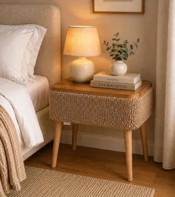 Productafbeelding van Skye Decor, nachtkastje van hoge kwaliteit (ouderscode), gemaakt van melamine, 45x55x30 cm, bruin