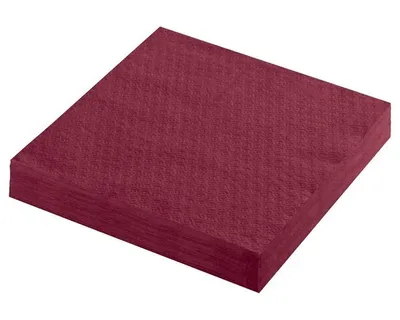 Produktbild von 200x Servietten Prägeservietten 1-lagig 33 x 33 cm bordeaux