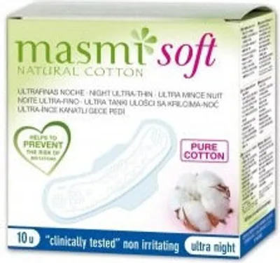 Image de Serviettes hygiéniques ultra-minces Soft Night avec ailettes - paquet de 10