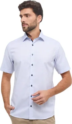 Produktbild von Eterna Hemd Modern Fit kurzer„rmel Karo weiß