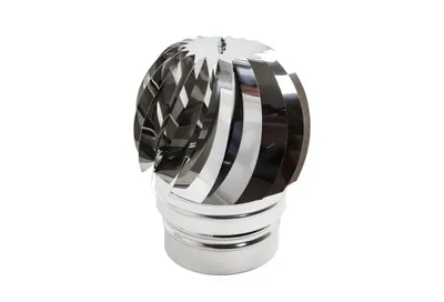 Image de Cheminée à boule de vent en acier inoxydable - ⌀ 160 mm - filetage extérieur