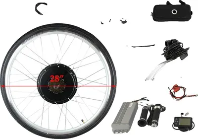 Produktbild von E-Bike Umbausatz, Hochleistungsmotor, LCD-Display, 48V 1000W