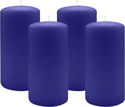 Produktbild von 2er Set Adventskranzkerzen Royalblau Ø 100 x 250 mm