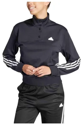 Produktbild von Adidas Damen Iconic Wrapping 3-Stripes Snap Track Jacket, Black/White, S
