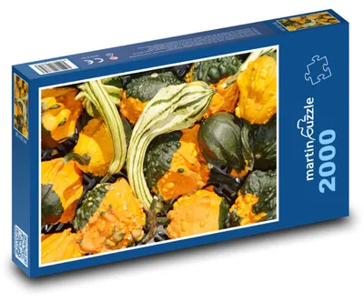 Zdjęcie produktu dla Puzzle 2000 Jesienne zbiory dyni - martinpuzzle