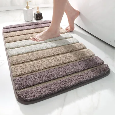 Productafbeelding van Antislip badmat, 40 x 60 cm, zacht, absorberend, wasbaar, beige