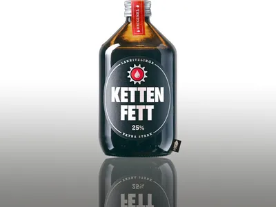 Produktbild von Kettenfett Lakritzlikör Extra Stark 0,5L 25% Vol. - [Enthält Sulfite]
