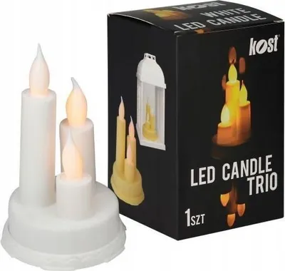 Immagine prodotto di Candela a tre LED per tombe, a batteria