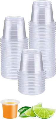 Imagen del producto de Vasos de plástico para shots, de 2 cl/20 ml, 50 unidades, transparentes, para fiestas