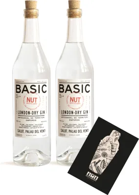 Produktbild von NUT 2er Set Basic London Dry Gin 2x 0,7L (40% Vol) NUT Destillery No Frills Gin 6 Botanicals- [Enthält Sulfite]