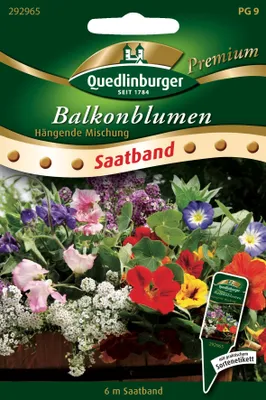 Produktbild von Balkonblume hängende Mischung | Blumensamenmischung von Quedlinburger